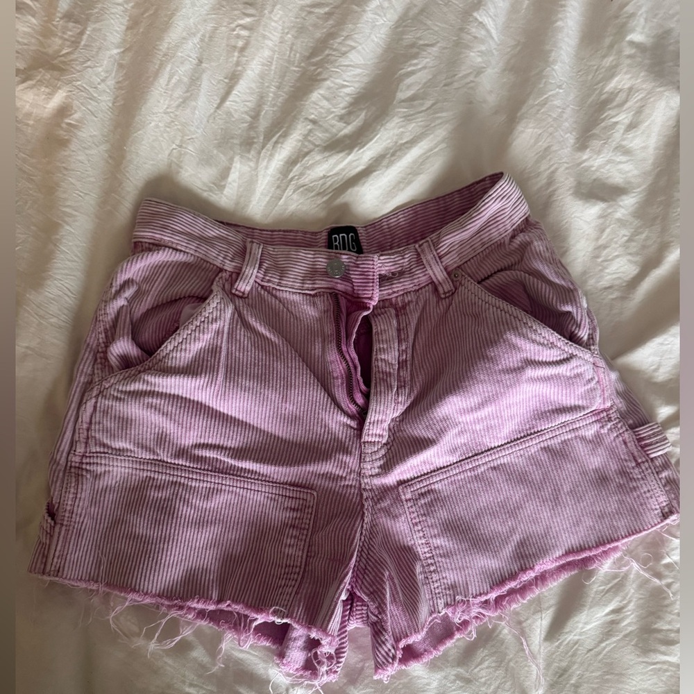 BDG Women's Light Pink Corduroy Cargo Shorts